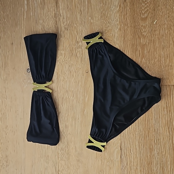 Milly Cabana Womens Cabana Elba Bandeau MEDIUM Bikini Top & SMALL Bottom - Picture 1 of 12